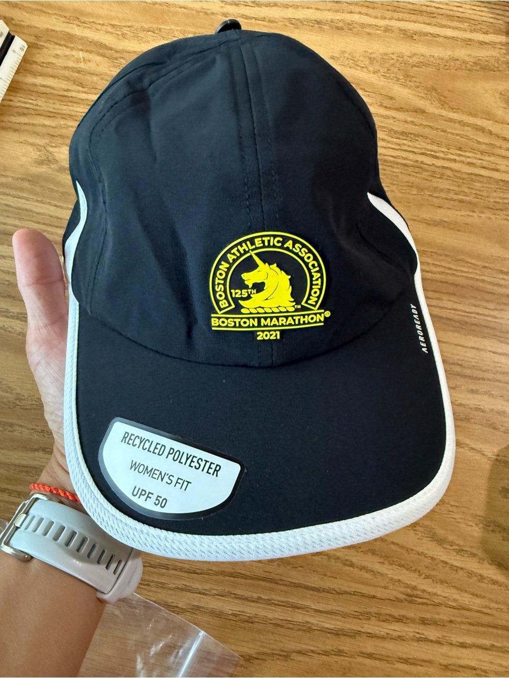 adidas Black & White Boston Marathon 2021 Women's Running Hat